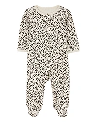 Baby Girl Floral 2-Way Zip Cotton Sleeper