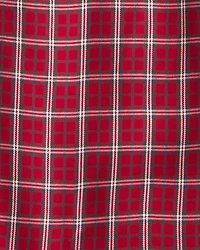 Girls 2-Piece Plaid Long-Sleeve Dress Set - Red