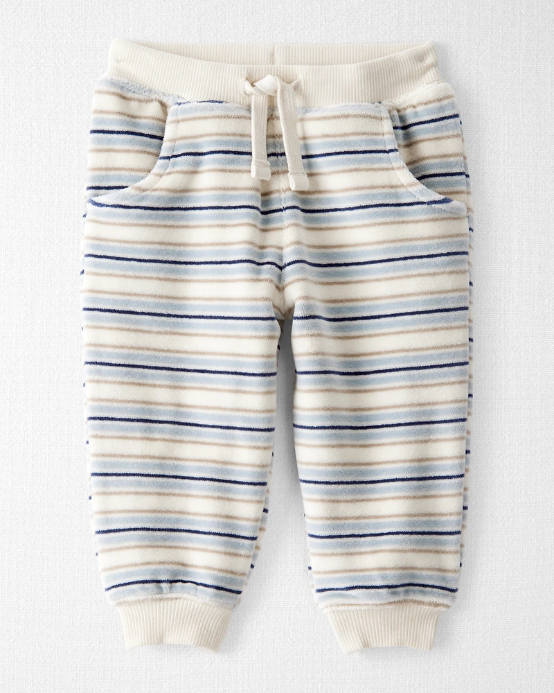 Baby 2-Piece Organic Cotton Velour Set Stripes