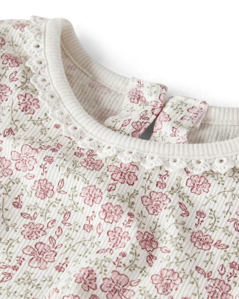 Baby Girl 2-Pack Organic Cotton Ribbed Tees