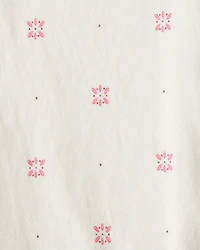 Baby Girl 3-Piece Floral Motif Velour Vest Outfitt Set