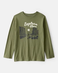 Boys Explore Long-Sleeve Graphic Tee - Green