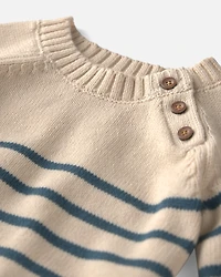 Baby 2-Piece Organic Cotton Knit Sweater & Pant Set Stripes