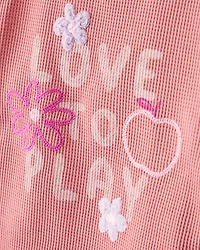 Baby Girl Love To Play Short-Sleeve Graphic Tee - Pink