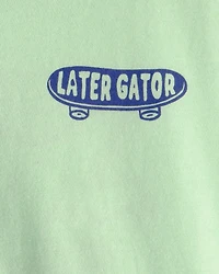 Toddler 'Later Gator' Skateboard Graphic Tee - Green