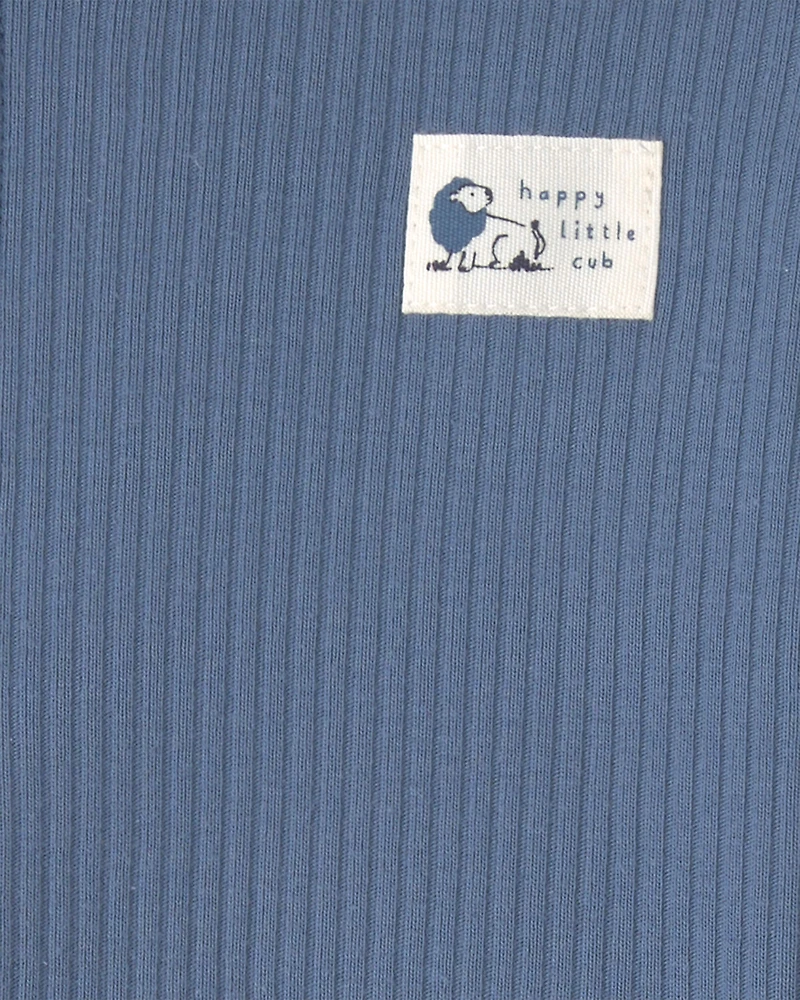 Baby Boy 3-Piece Safari Layering Set - Blue/Cream