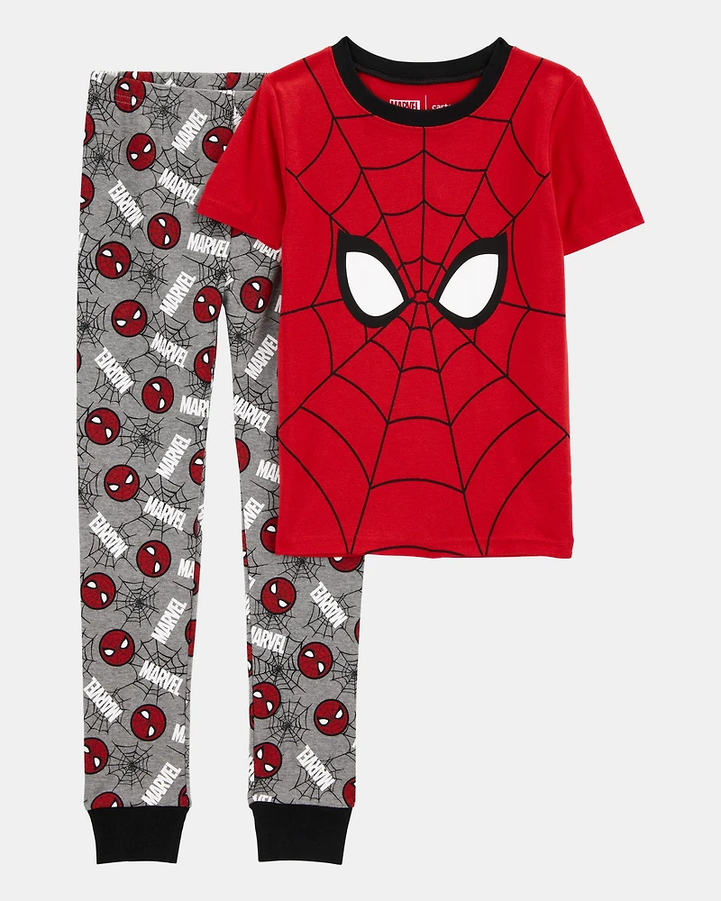 Boys MARVEL© Snug Fit Cotton 2-Piece Pyjamas - Grey/Red
