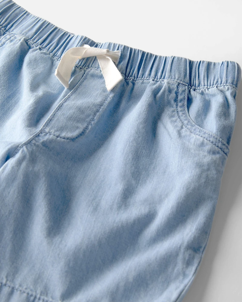 Boys Organic Cotton Chambray Shorts