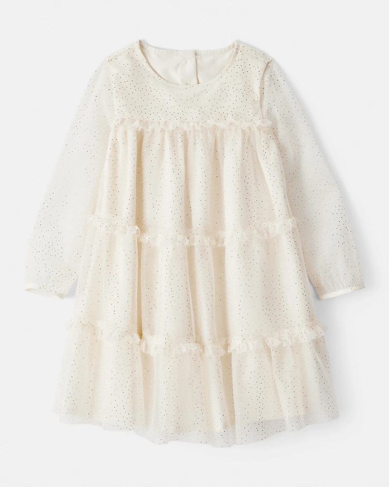 Toddler Girl Cream Holiday Dress