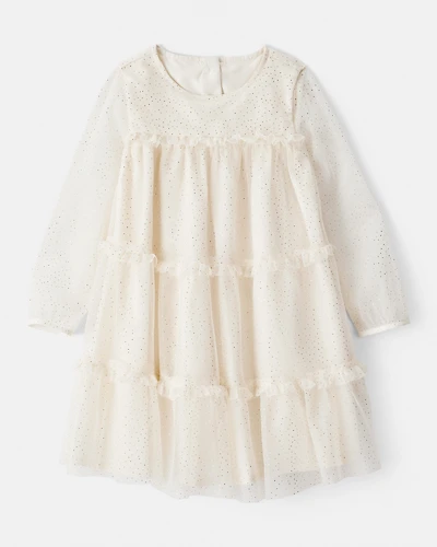 Toddler Girl Cream Holiday Dress