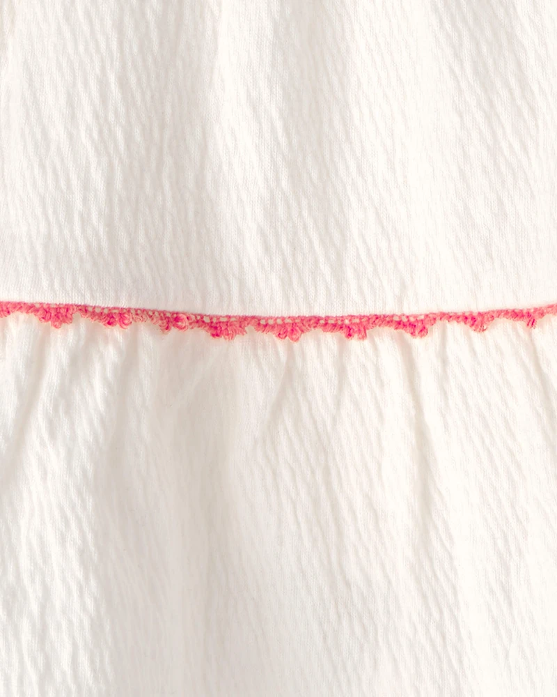 Toddler Girl Crinkle Skort - Ivory