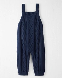 Baby Organic Cotton Cable Knit Overalls