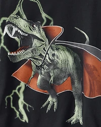 Kid Vampire Dinosaur Long-Sleeve Graphic Tee