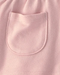 Baby Girl 2-Piece Floral Ruffle Top & Short Set - Pink