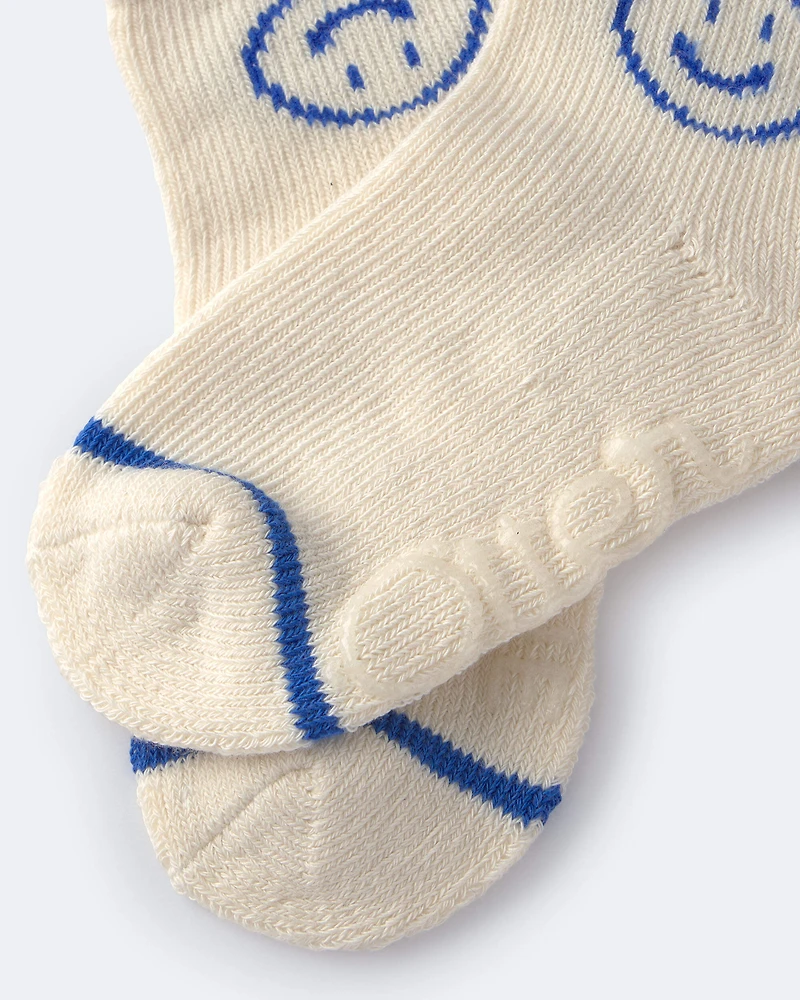 Toddler Emotions Crew Socks - Cream