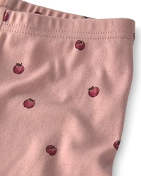 Toddler Girl 2-Piece Organic Cotton Pajamas Apples