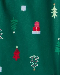 Kid Green Trees Long-Sleeve Loose Fit 2-Piece Pyjamas