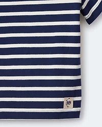Toddler Striped Short-Sleeve Relaxed Subway Tee - Navy