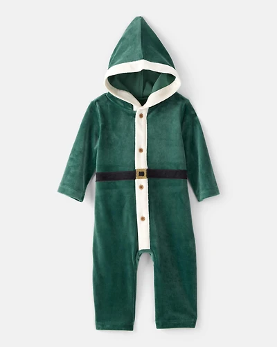 Baby Elf Hooded Jumpsuit - Green