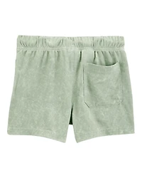 Toddler Solid Pull-On Knit Shorts - Green