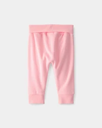 Baby Girl Terry Pants - Pink