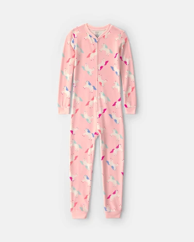 Girls 1-Piece Unicorn DreamPlush Snug Fit Pyjama - Pink