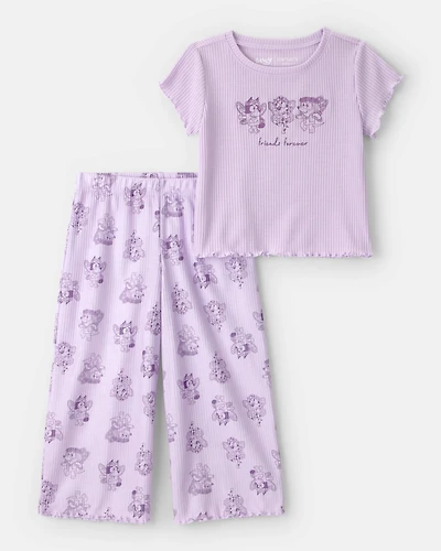 Toddler Girl 2-Piece Bluey™ Short-Sleeve Pyjama Set - Purple