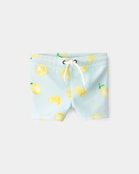 Baby Boy 2-Piece Lemon Rashguard Swimsuit Set - Yellow/Blue
