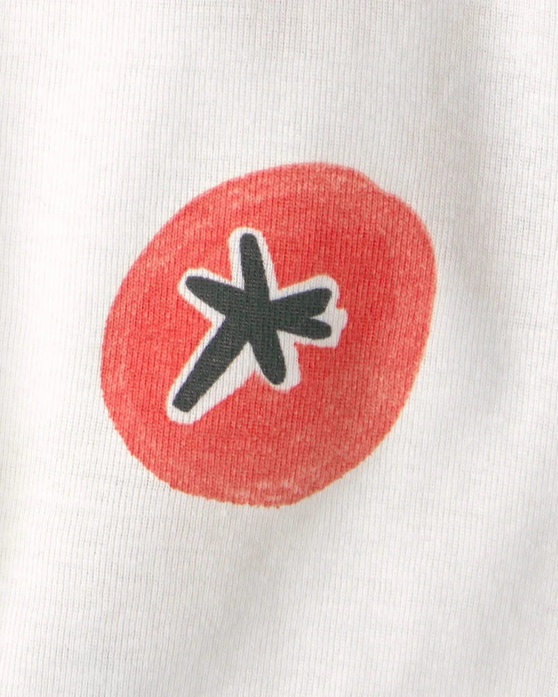 Baby Boy Tomato Romper - White