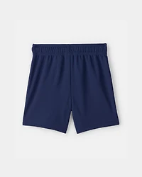 Toddler Boy Mesh Active Shorts - Blue