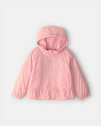 Girls Mid Weight Peplum Jacket - Pink