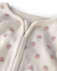 Baby Girl Organic Cotton Sleep & Play Pyjama Strawberry-Print