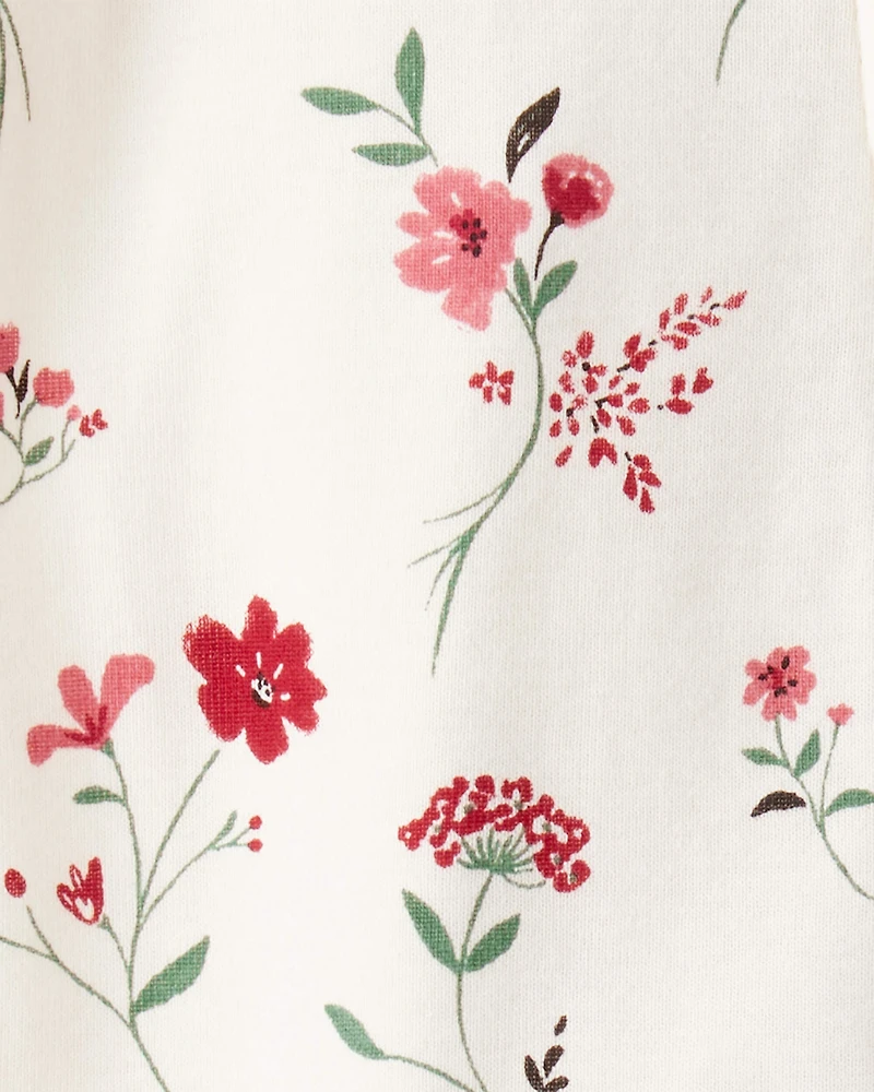 Baby Organic Cotton Sleep & Play Pyjamas Rosethorn Hollow Print