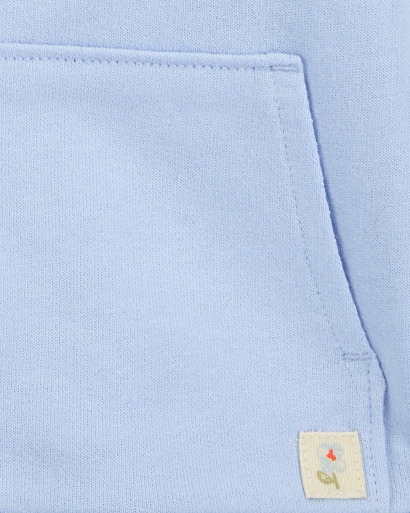 Baby Zip-Up French Terry Hoodie - Blue