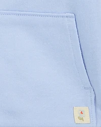 Baby Zip-Up French Terry Hoodie - Blue