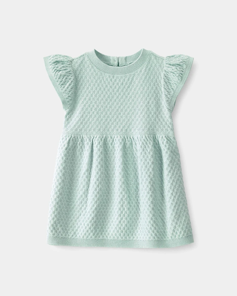 Baby Girl Sweater Dress - Green