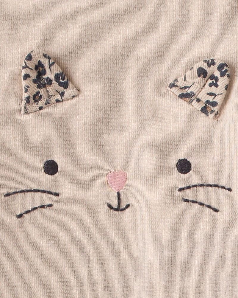 Baby Girl 3-Piece Cheetah Print Long-Sleeve Bodysuit & Pant Set