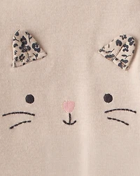 Baby Girl 3-Piece Cheetah Print Long-Sleeve Bodysuit & Pant Set