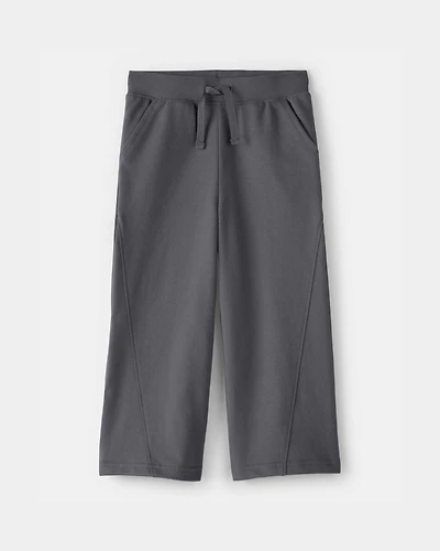 Toddler Girl French Terry Wide-Leg Active Pants - Grey