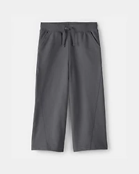 Toddler Girl French Terry Wide-Leg Active Pants - Grey