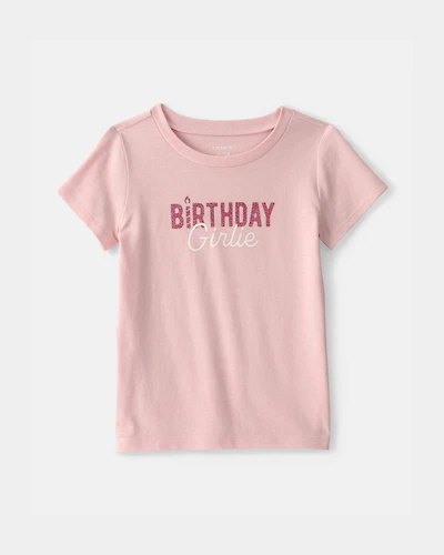 Toddler Girl 'Birthday Girlie' Graphic Tee - Pink
