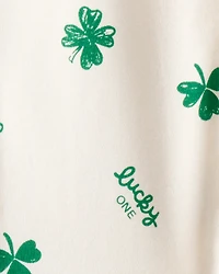 Baby St. Patrick's Day 100% Cotton Snug Fit 2-Way Zip Sleeper - Ivory