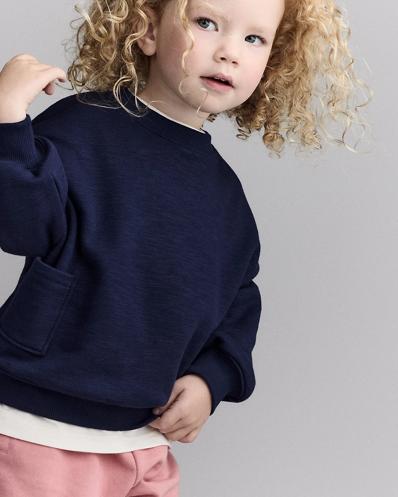 Toddler Otter Sweatshirt™ with Pockets- Navy