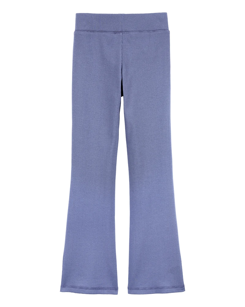 Kid 
High-Rise Ribbed Flare Pants