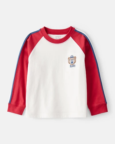 Toddler Boy Play Long-Sleeve Tee – White