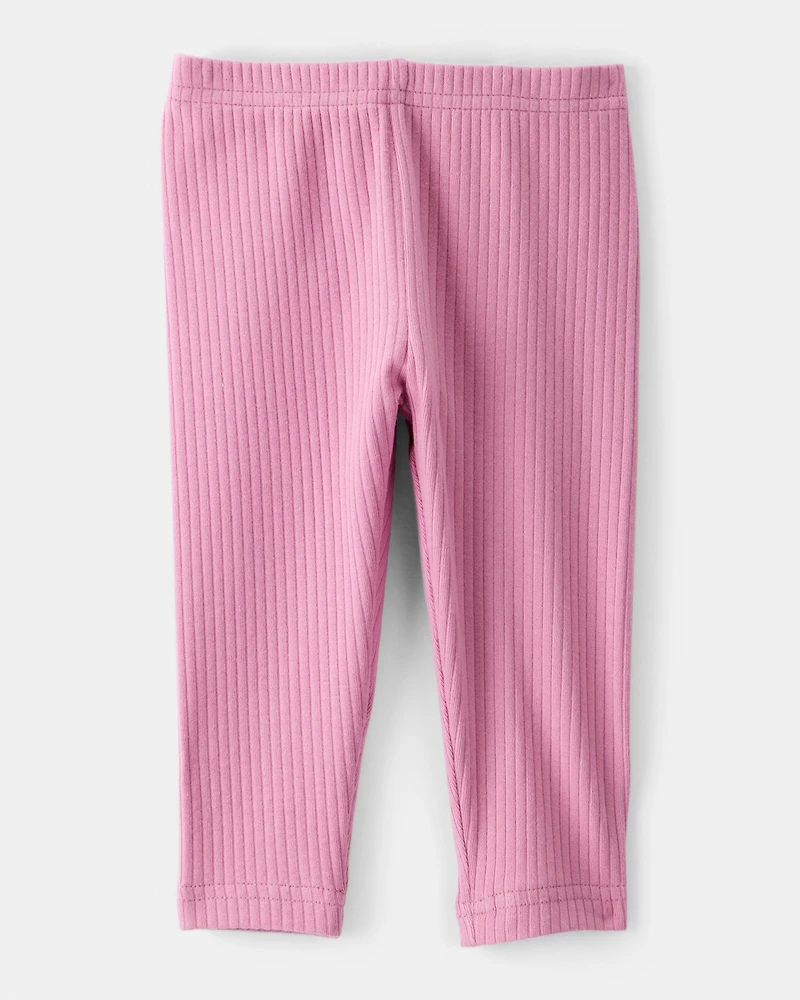 Baby Girl Ribbed Leggings