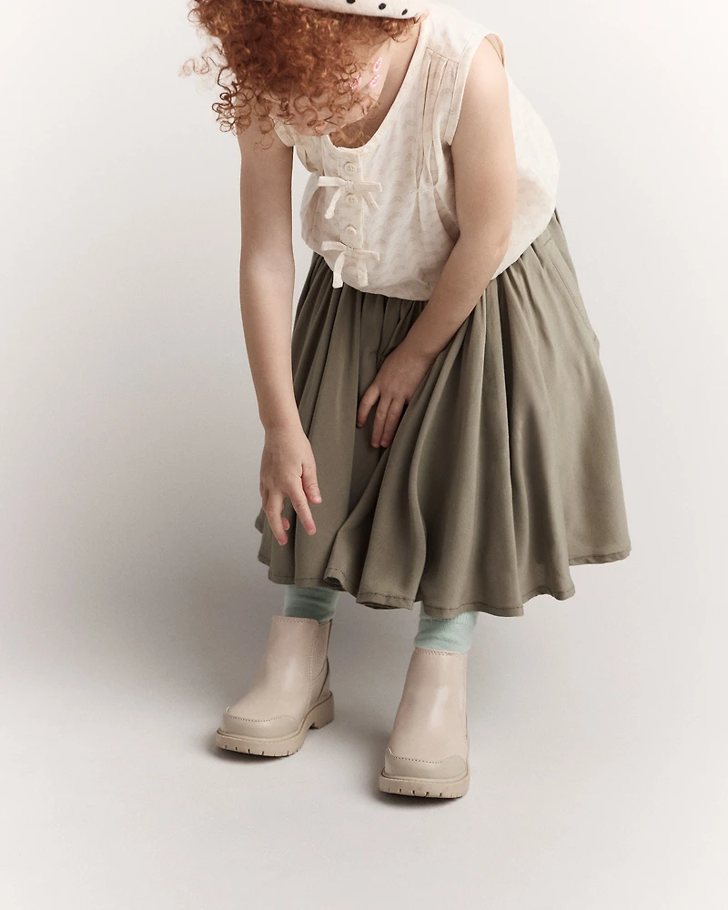 Toddler Girl Avenue Twirl™ Midi Skirt - Olive