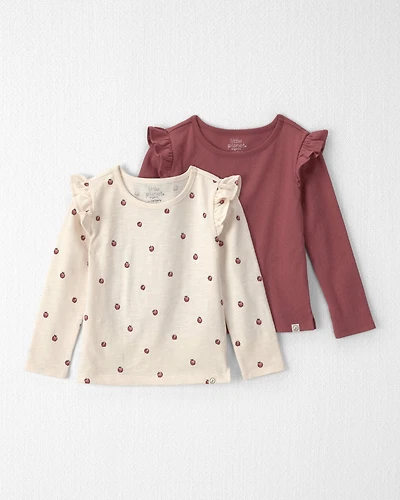 Toddler Girl 2-Pack Organic Cotton Tops