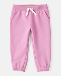 Baby Girl Cotton Joggers - Pink