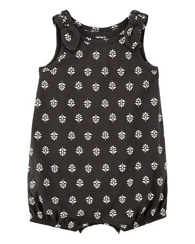 Baby Floral Print Cotton Romper